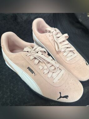 Puma Pink Suede Classic Lace-Up Sneakers